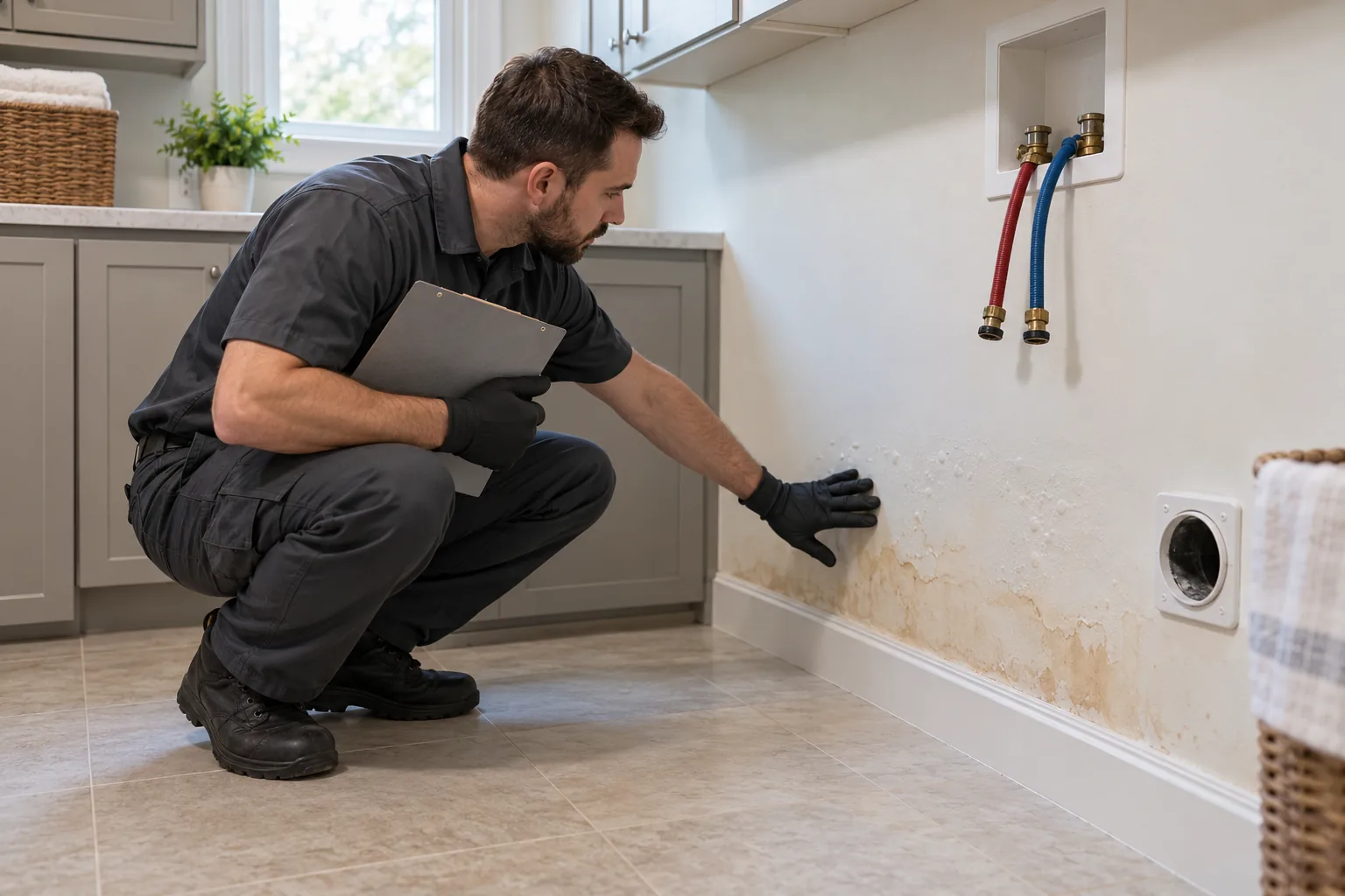 water damage restoration concept · Bedford