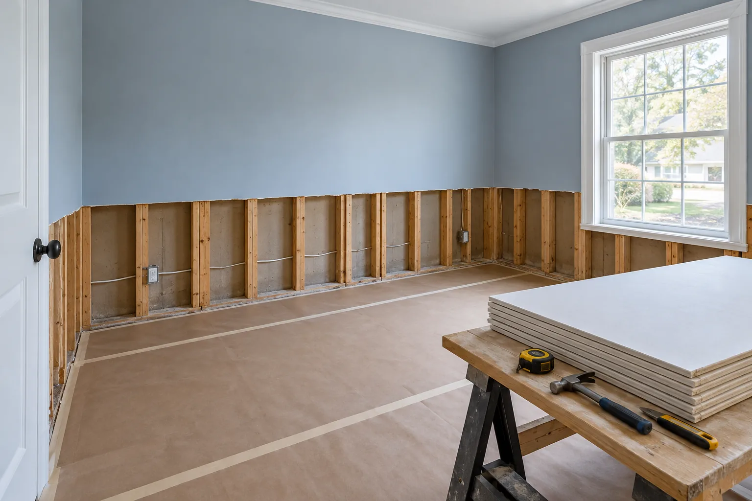 water damage restoration concept · Bedford