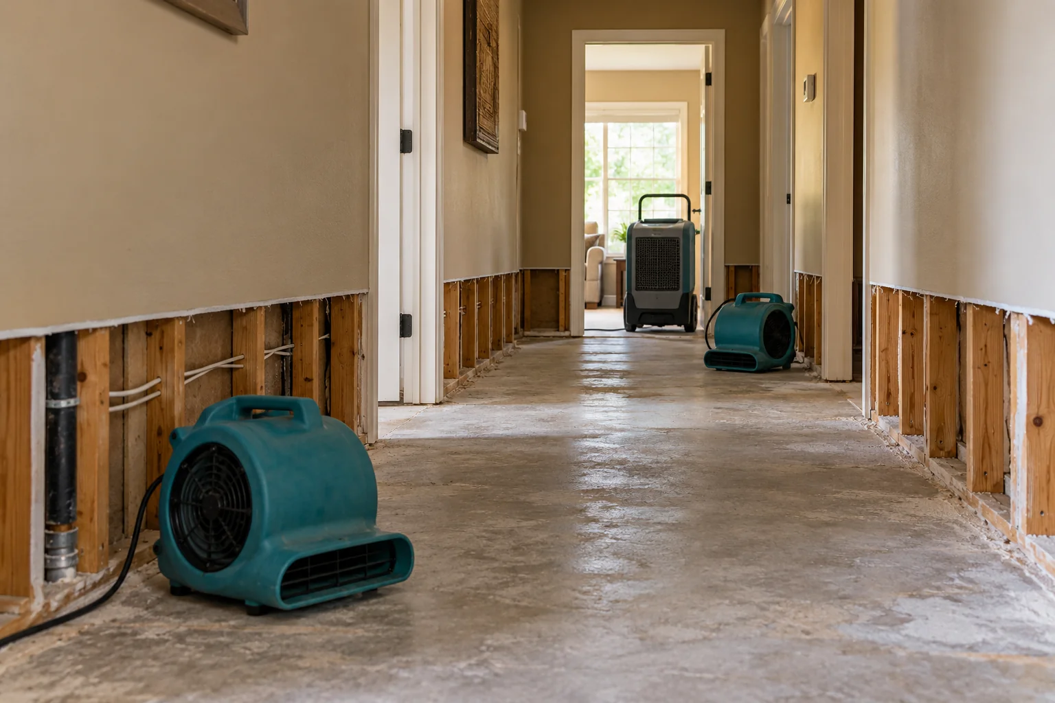 water damage restoration concept · Carrollton