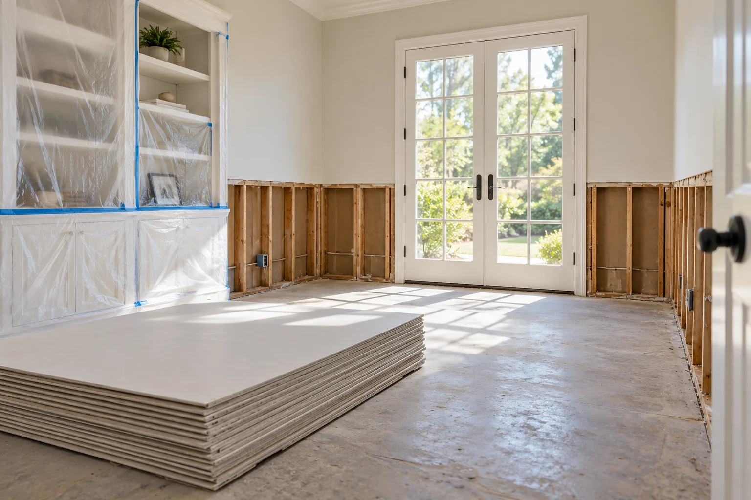 water damage restoration concept · Colleyville