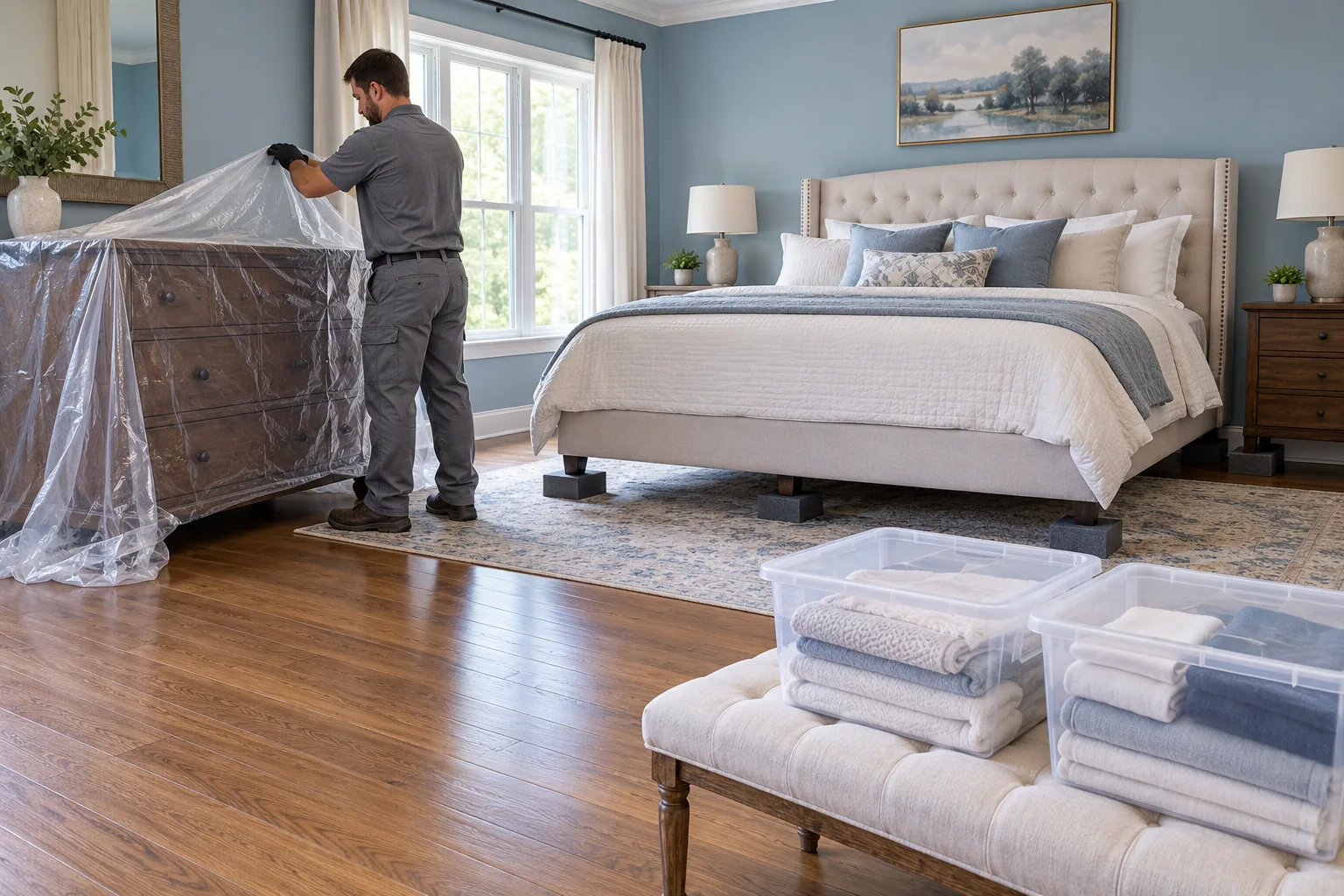 water damage restoration concept · Euless