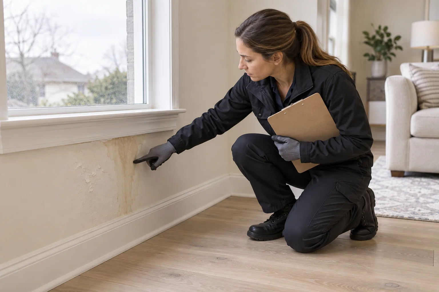water damage restoration concept · Euless
