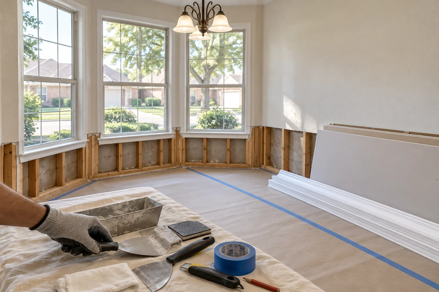 water damage restoration concept · Euless