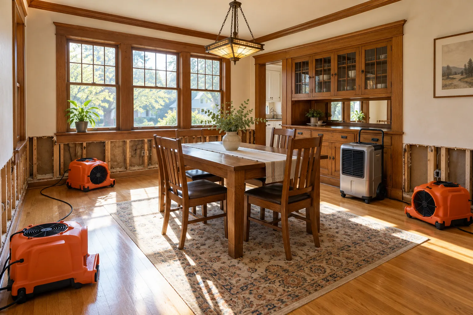 water damage restoration concept · Fort Worth