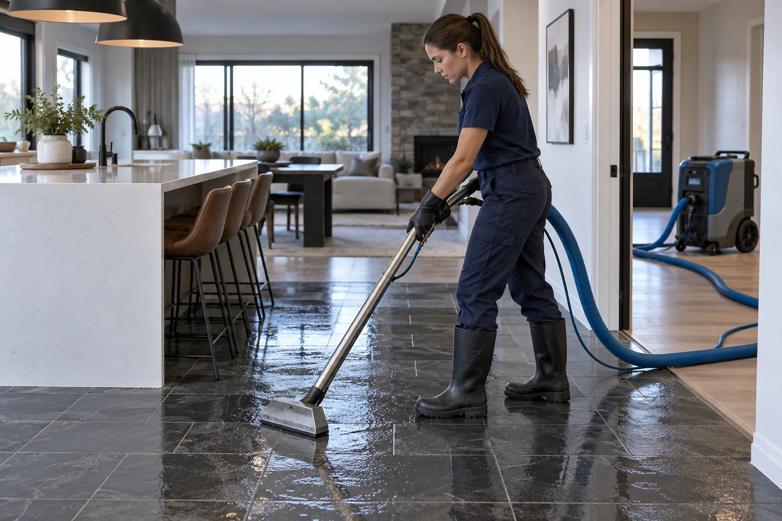 water damage restoration concept · Grand Prairie