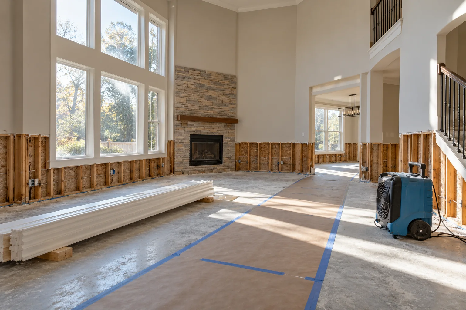 water damage restoration concept · Grand Prairie