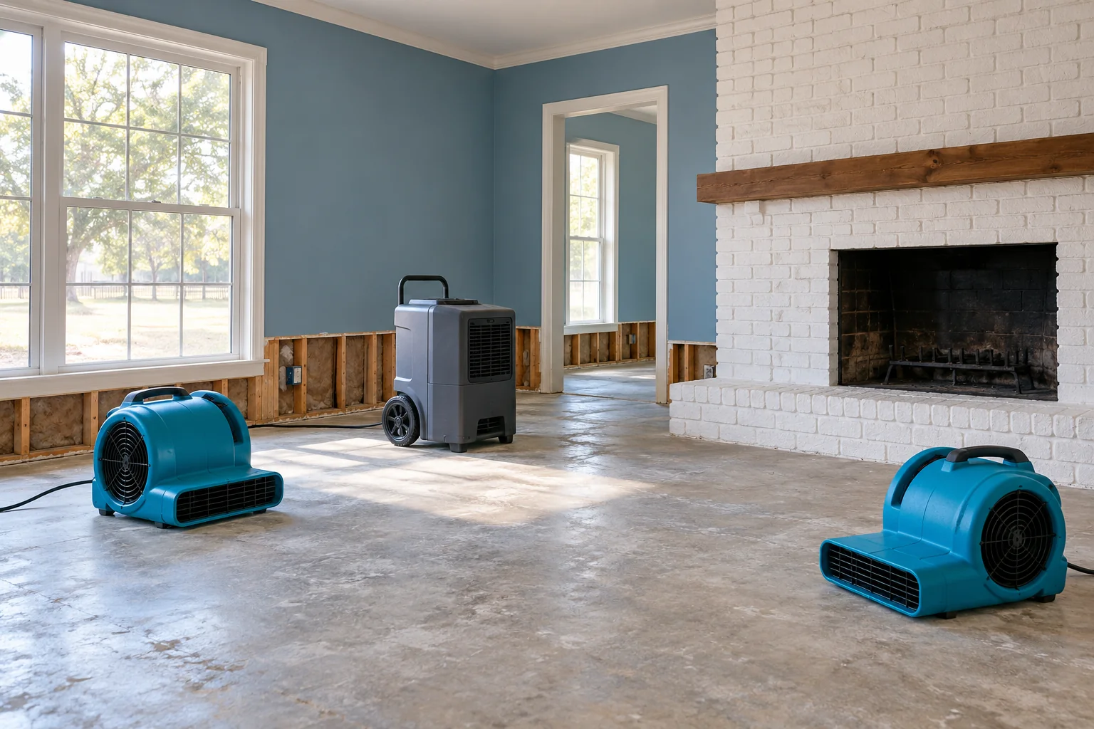 water damage restoration concept · Lewisville
