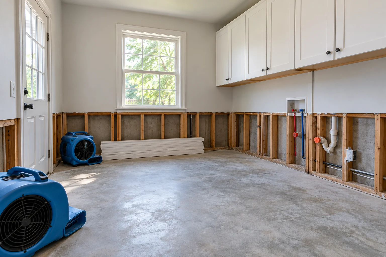 water damage restoration concept · Lewisville