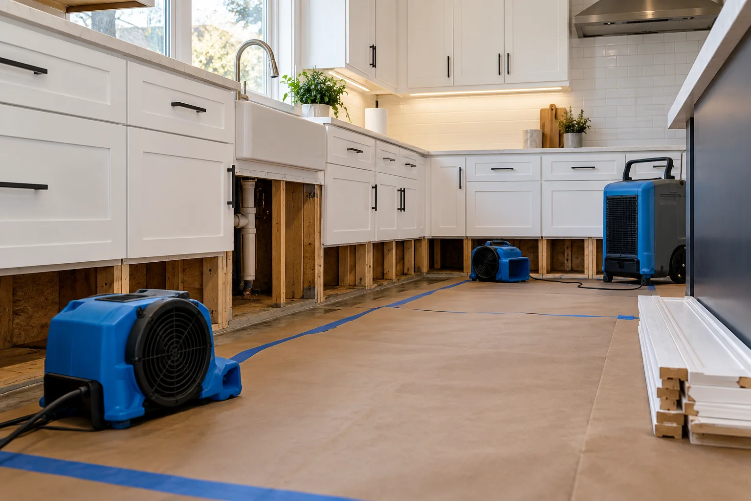 water damage restoration concept · Mansfield