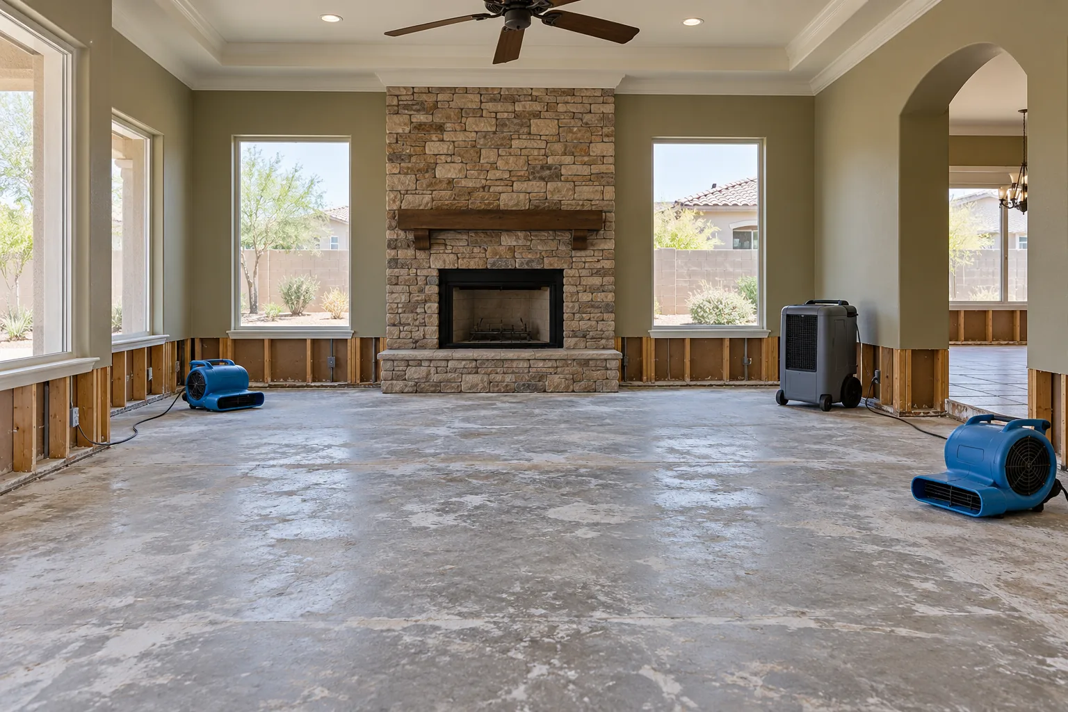 water damage restoration concept · Mesquite