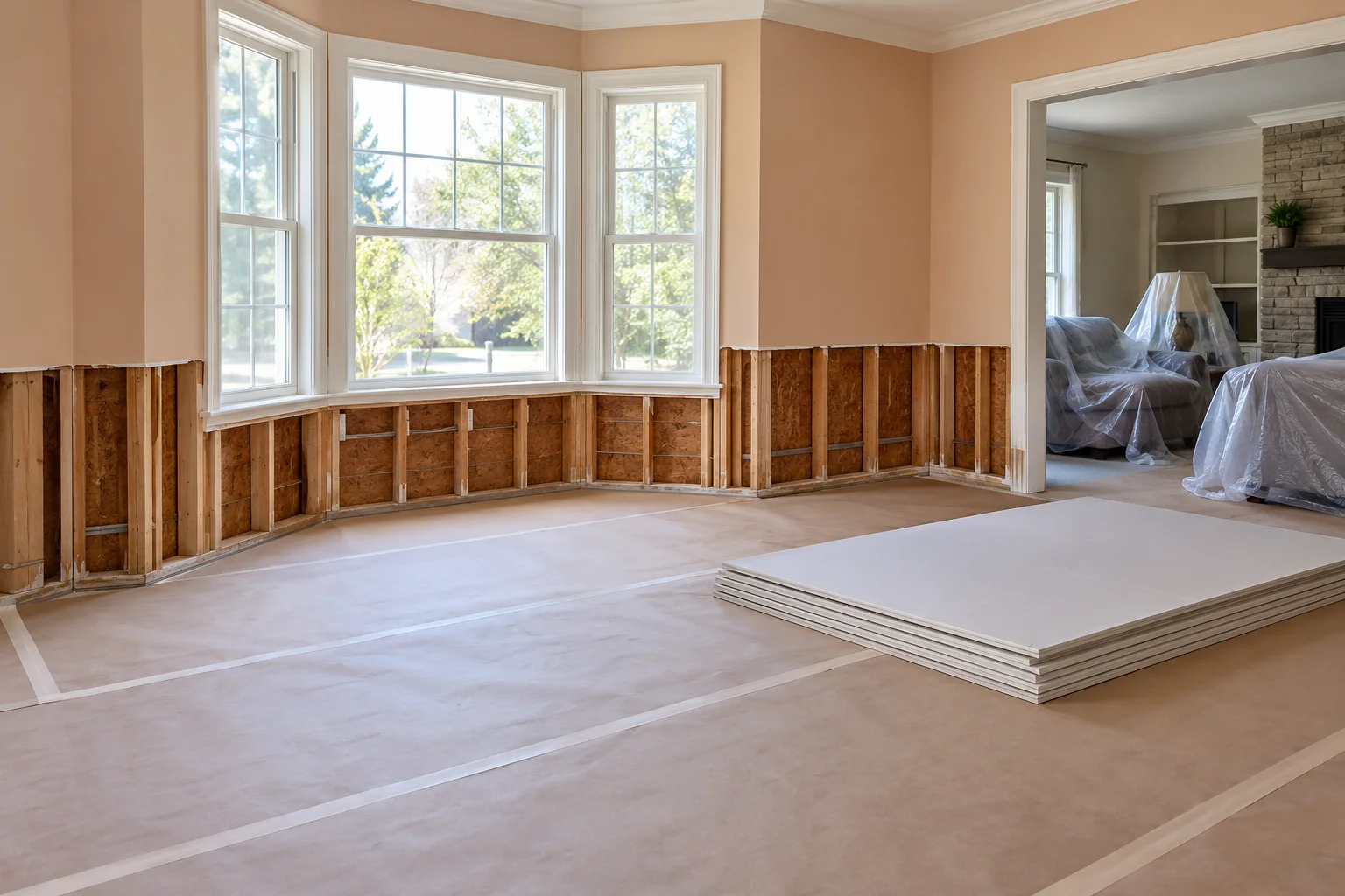 water damage restoration concept · Midlothian