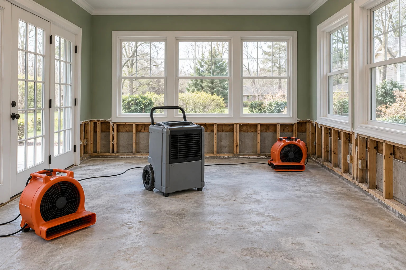 water damage restoration concept · Ovilla