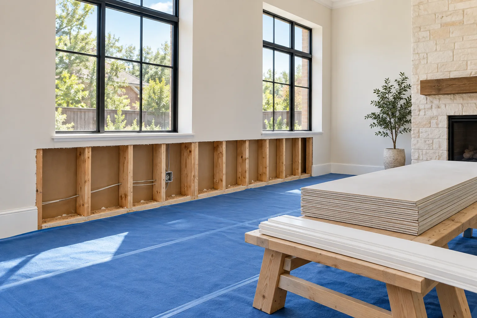 water damage restoration concept · Plano