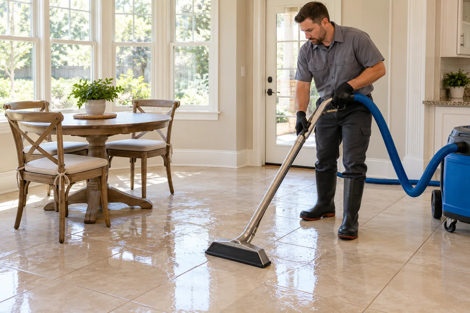 water damage restoration concept · Red Oak