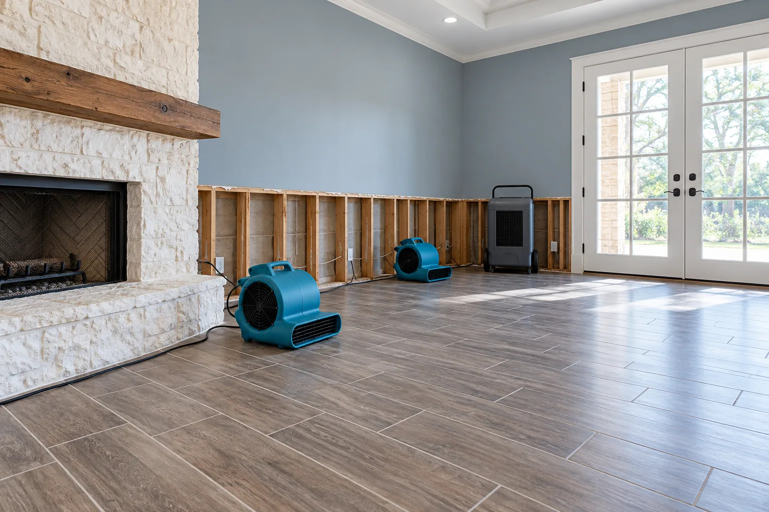 water damage restoration concept · Rockwall