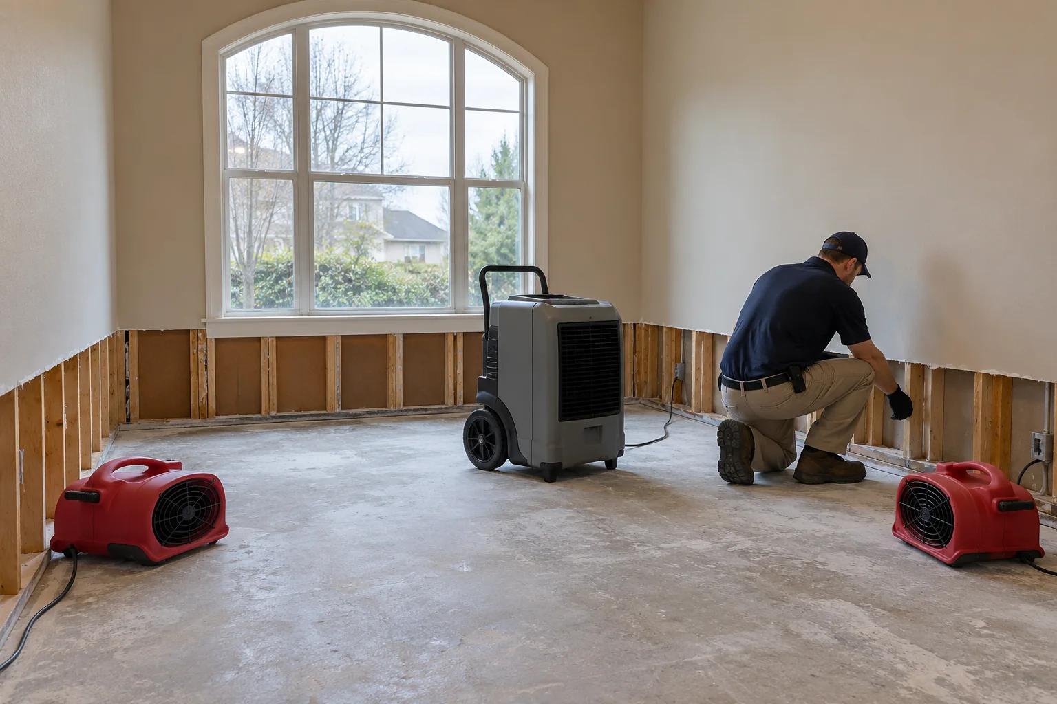 water damage restoration concept · Rowlett