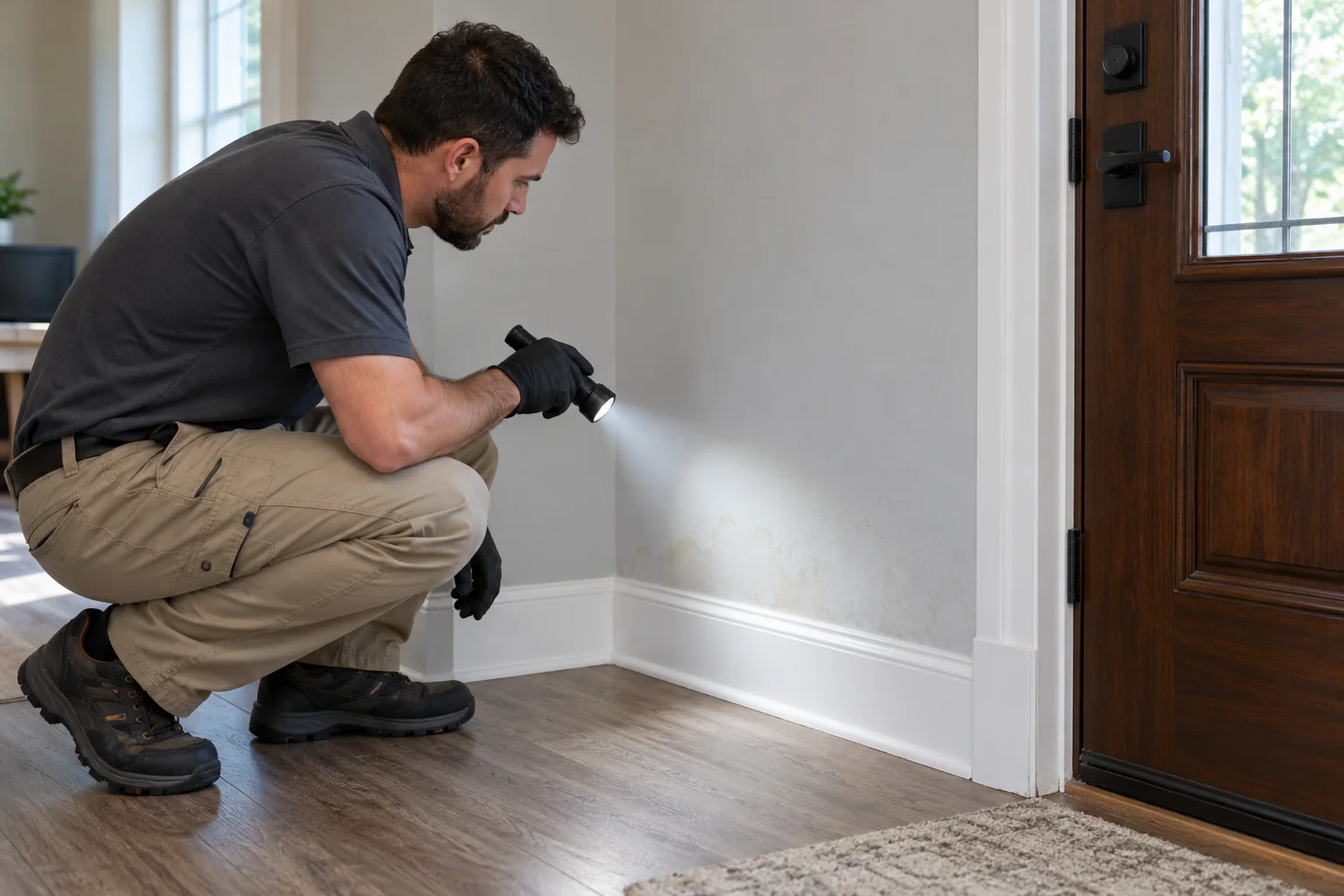 water damage restoration concept · Rowlett