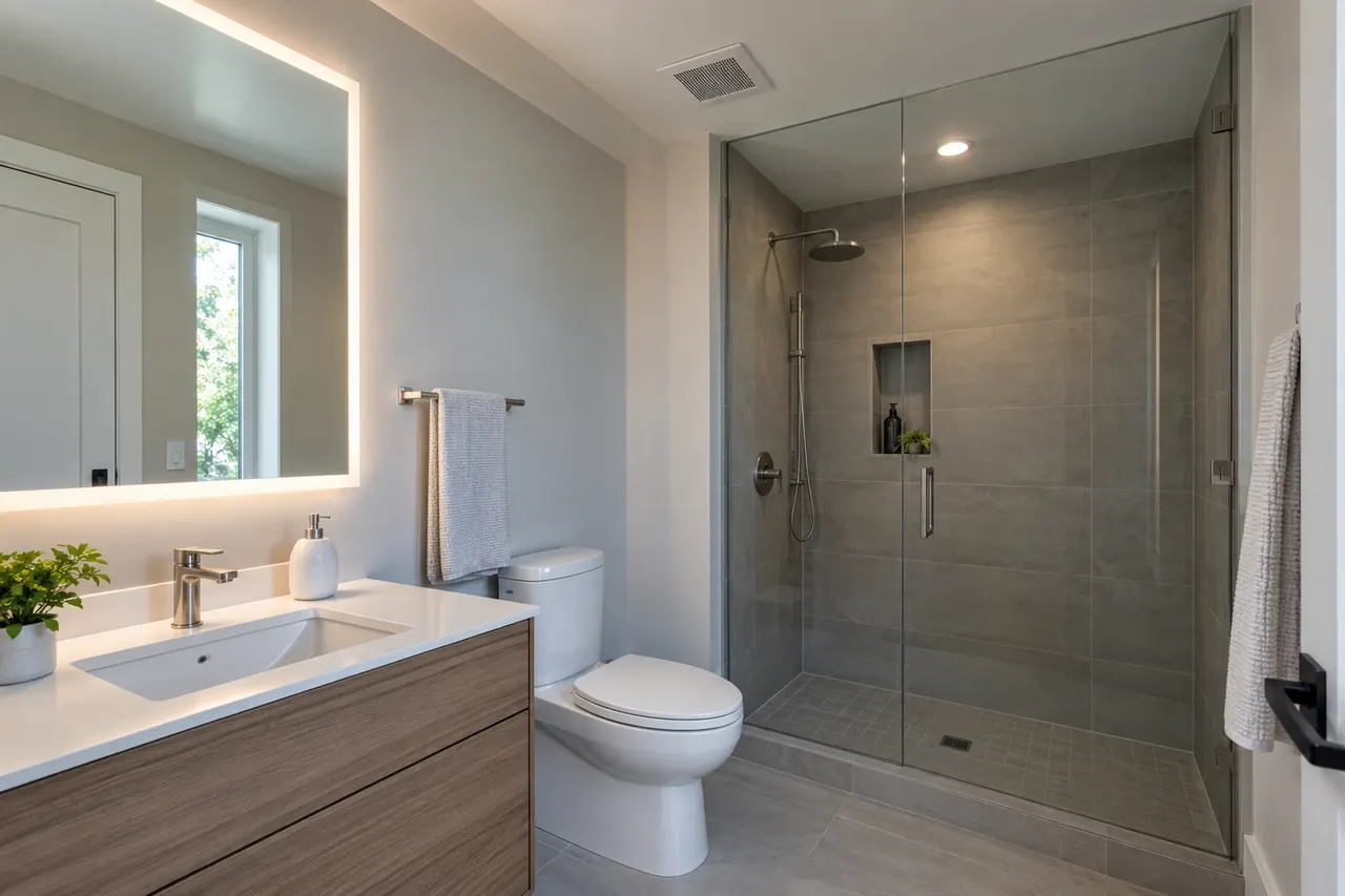 Bathroom remodeling concept · Bedford