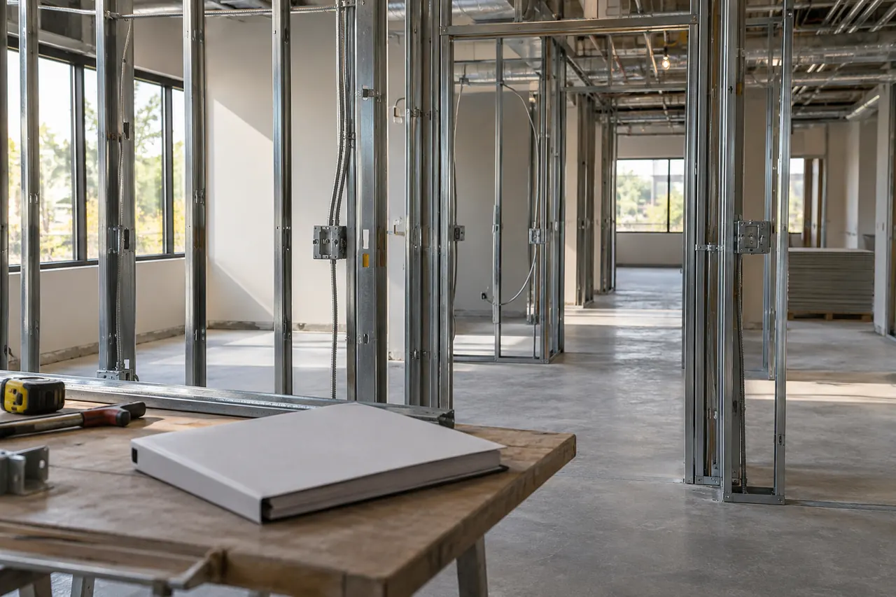 commercial construction concept · Bedford
