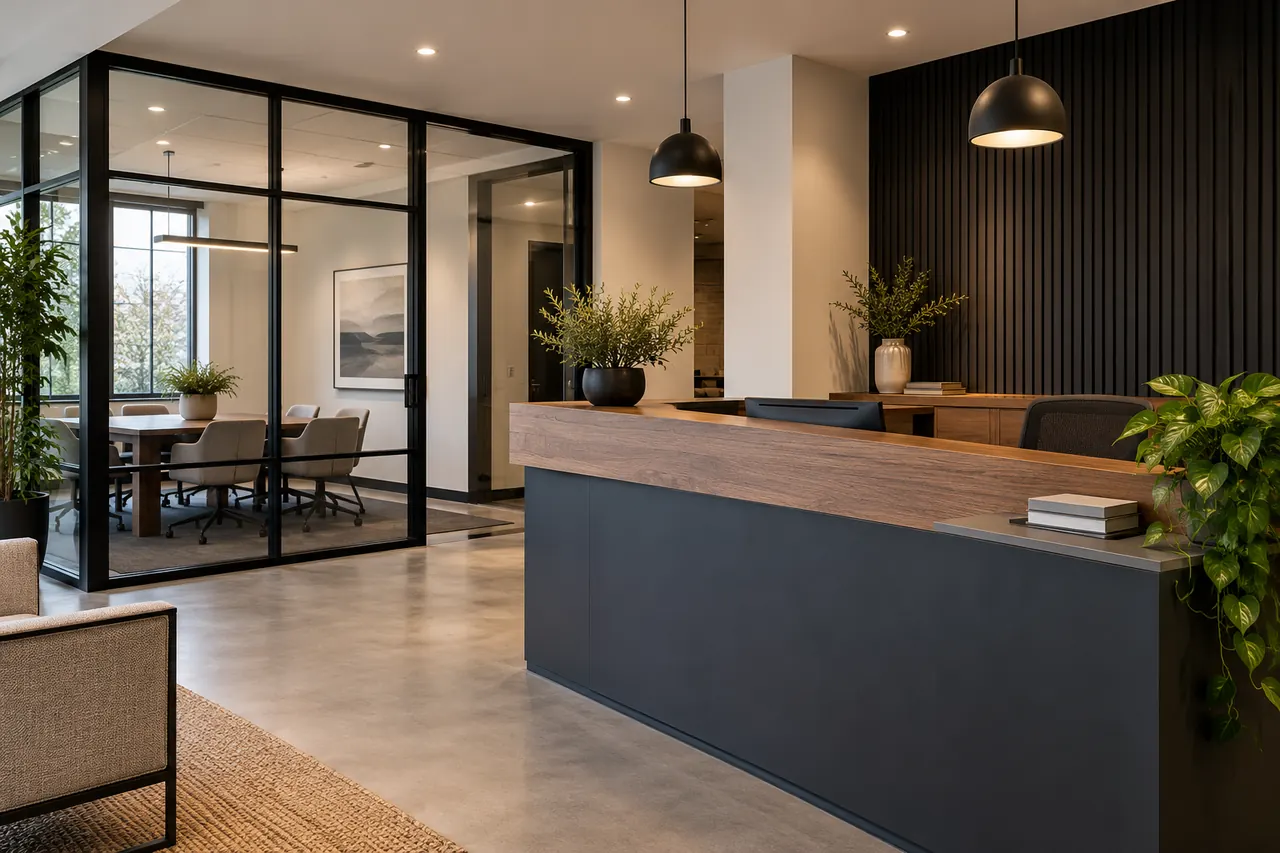 commercial construction concept · Bedford
