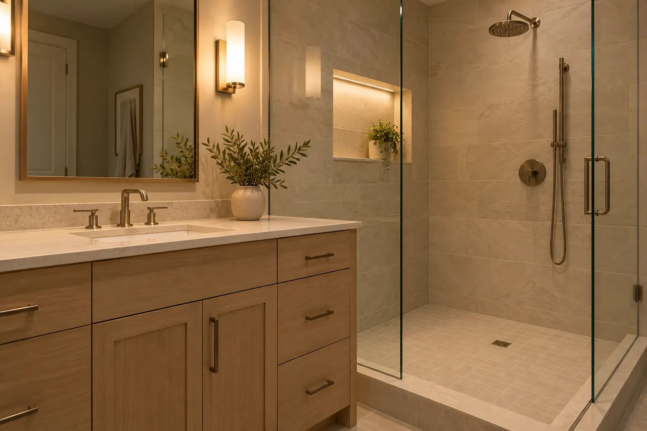 shower remodeling concept · Bedford