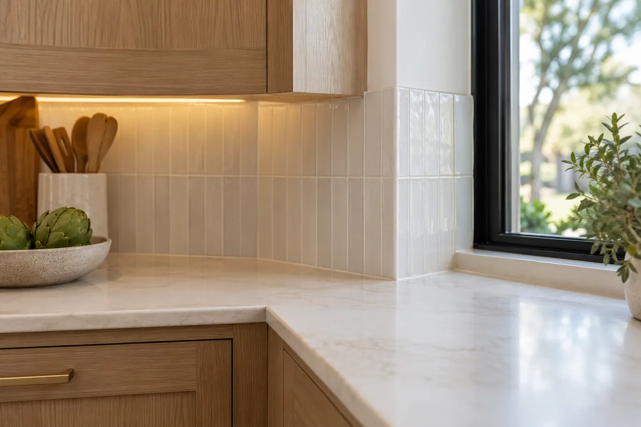 backsplash installation concept · Coppell