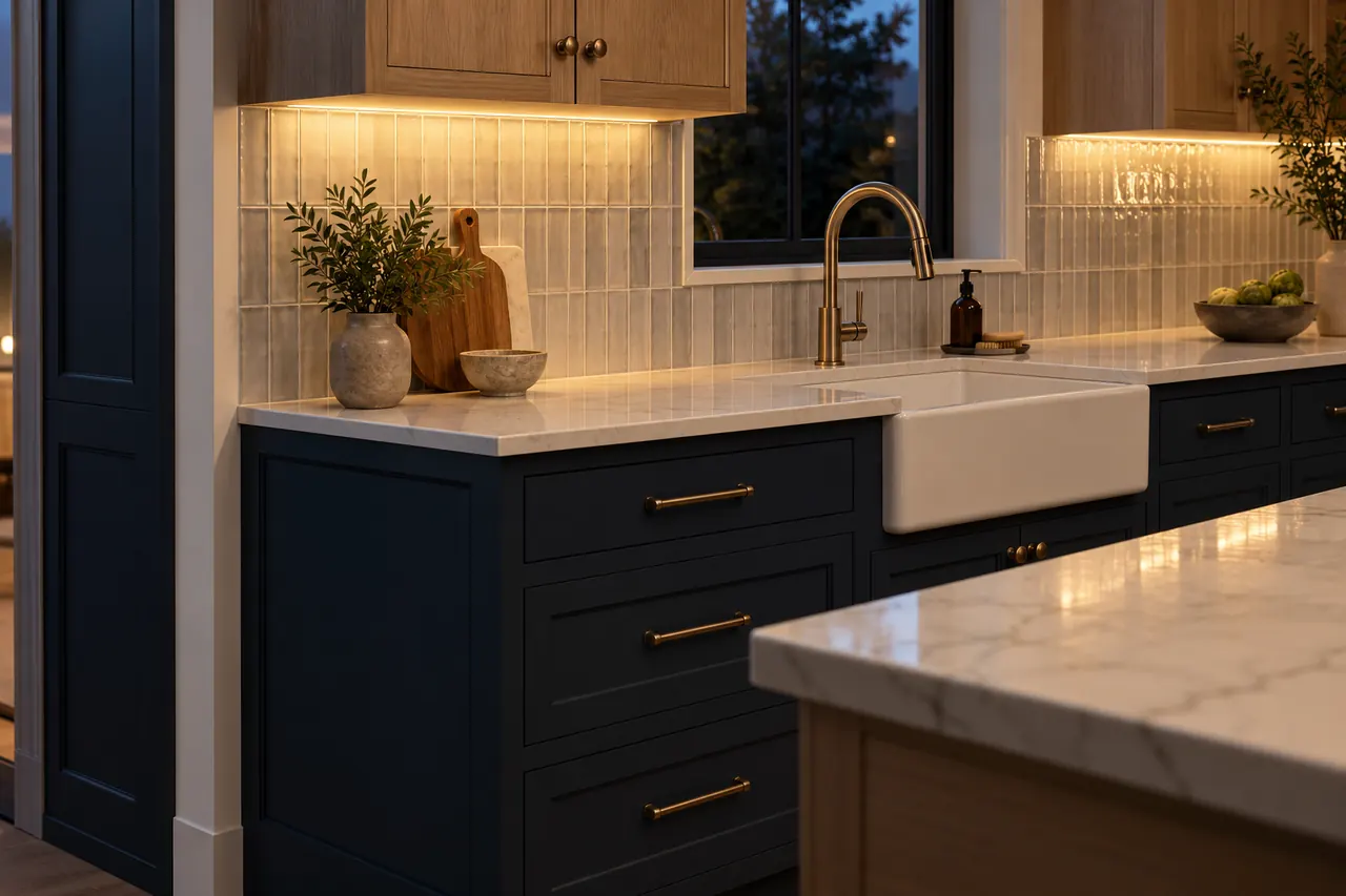 backsplash installation concept · DeSoto