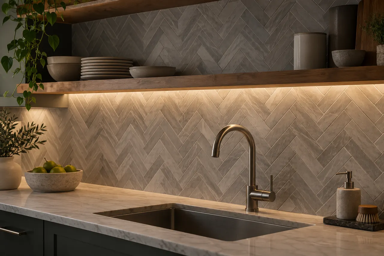 backsplash installation concept · DeSoto