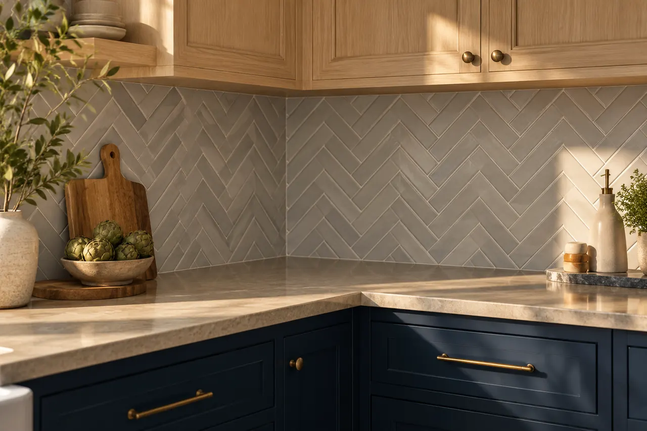 backsplash installation concept · Garland