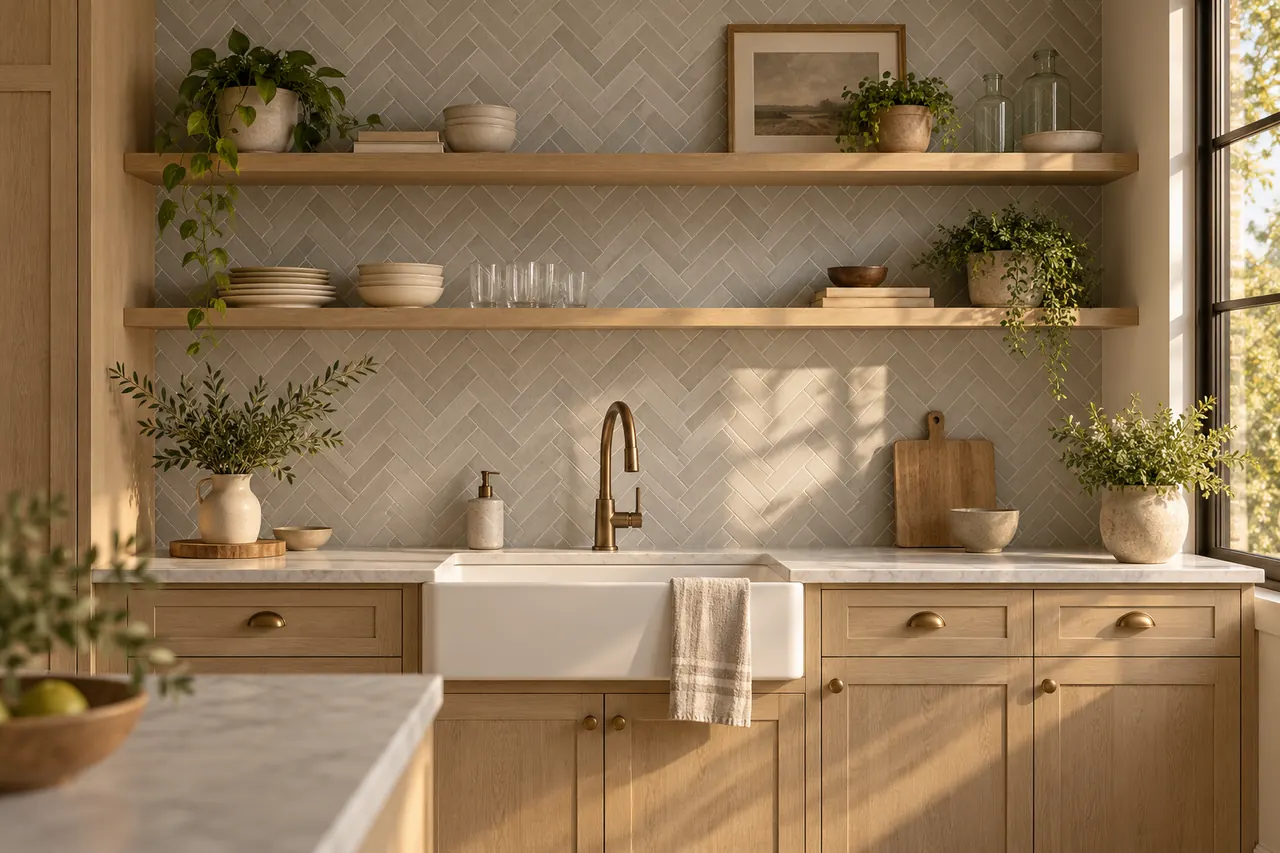 backsplash installation concept · Garland