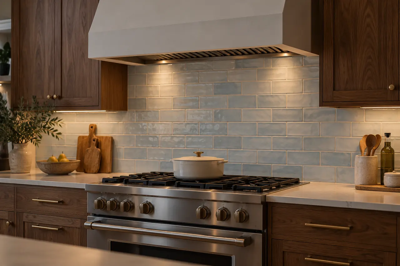 backsplash installation concept · Grapevine