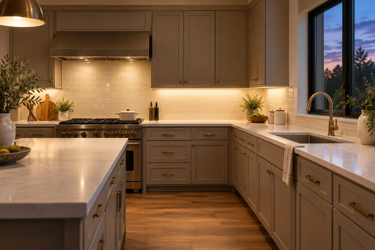 backsplash installation concept · Lewisville