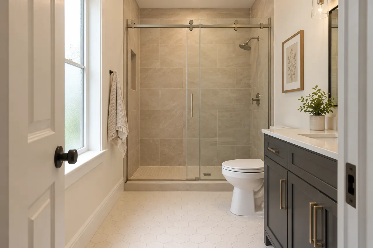 shower remodeling concept · Lewisville