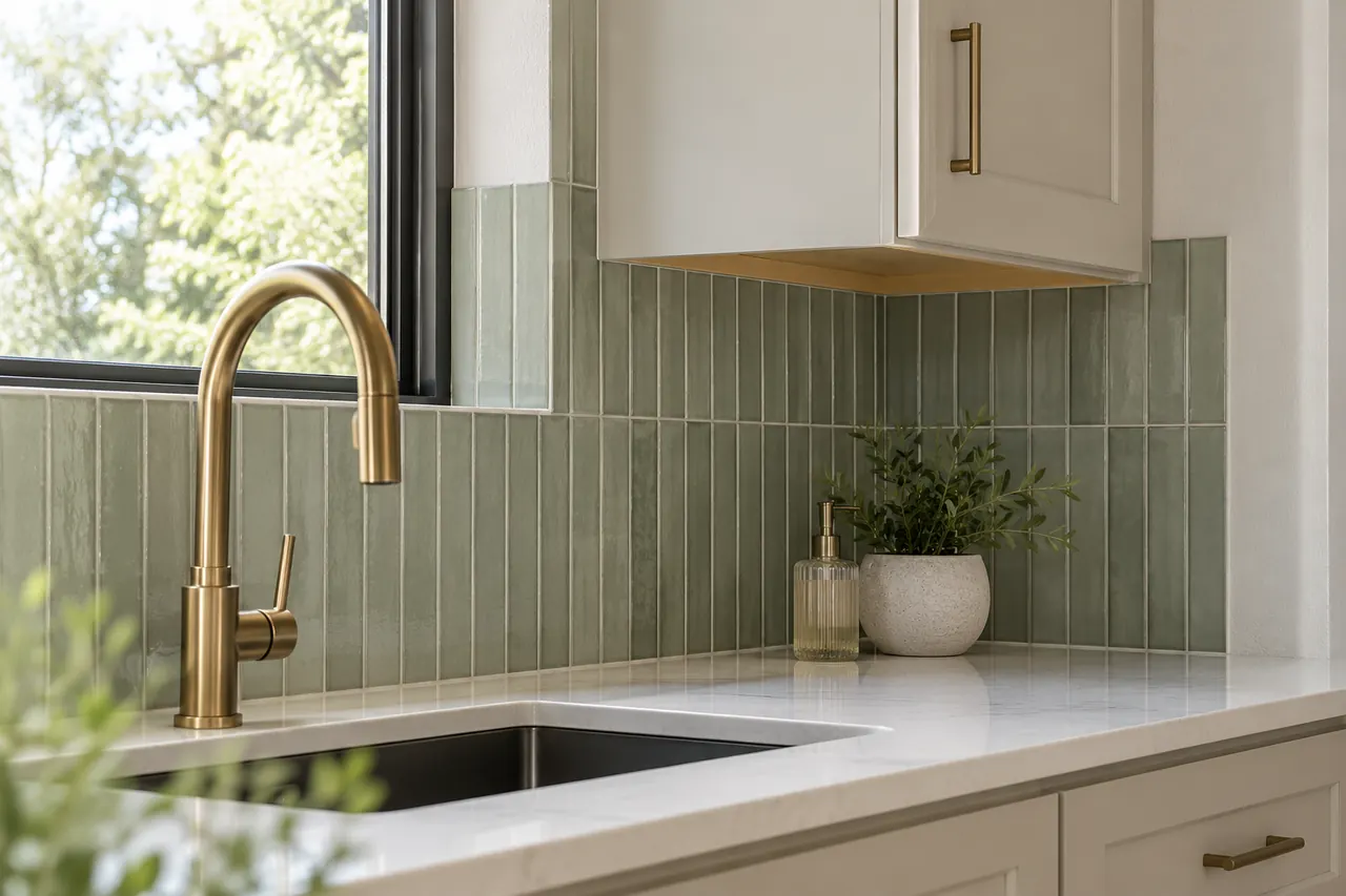 backsplash installation concept · North Richland Hills