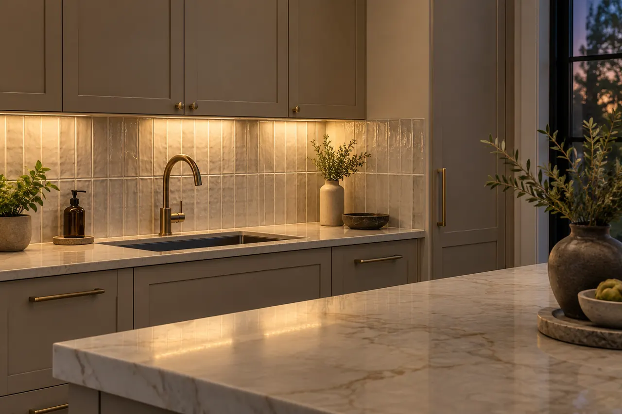 backsplash installation concept · Ovilla