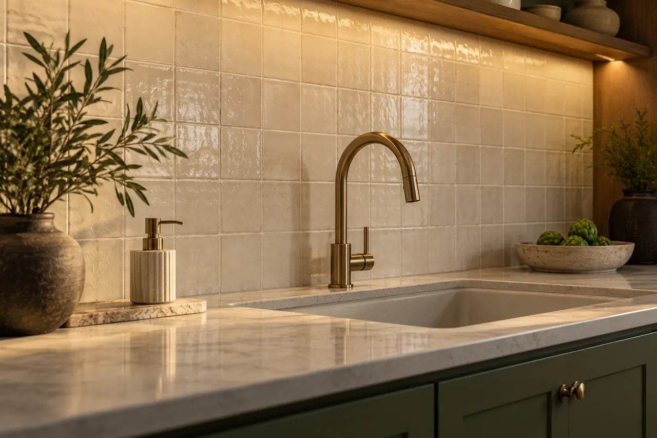 backsplash installation concept · Ovilla