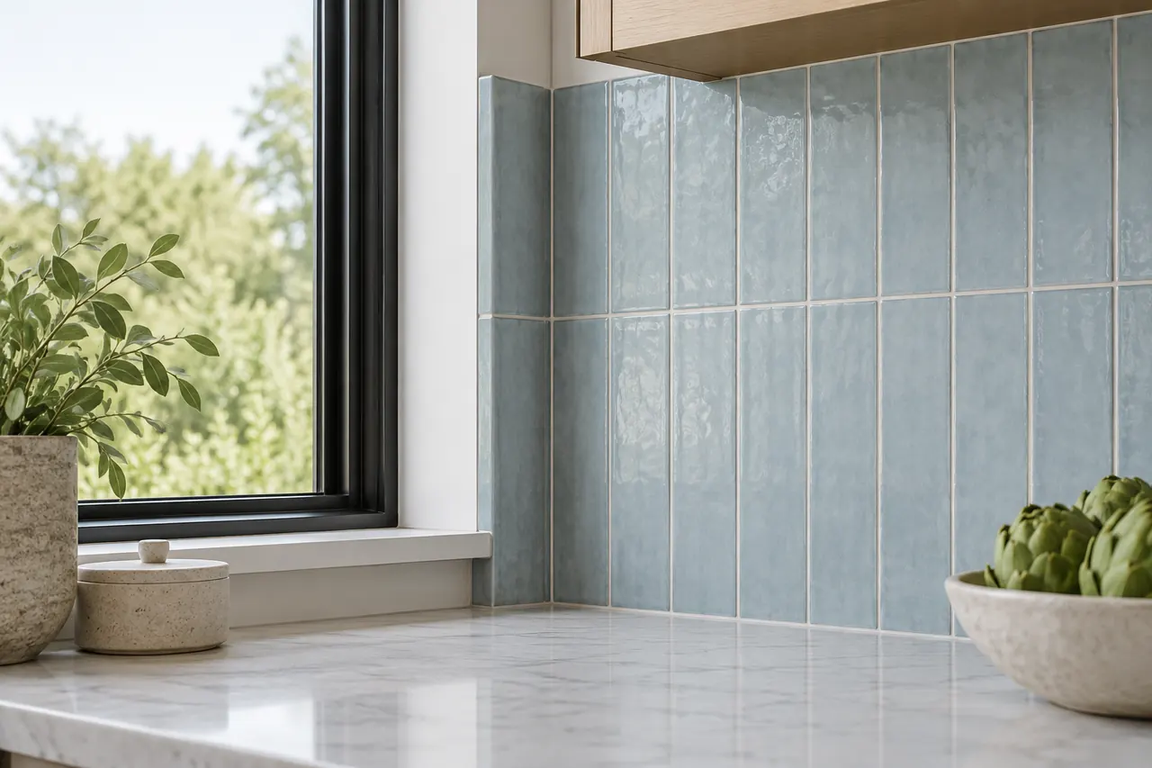 backsplash installation concept · Plano