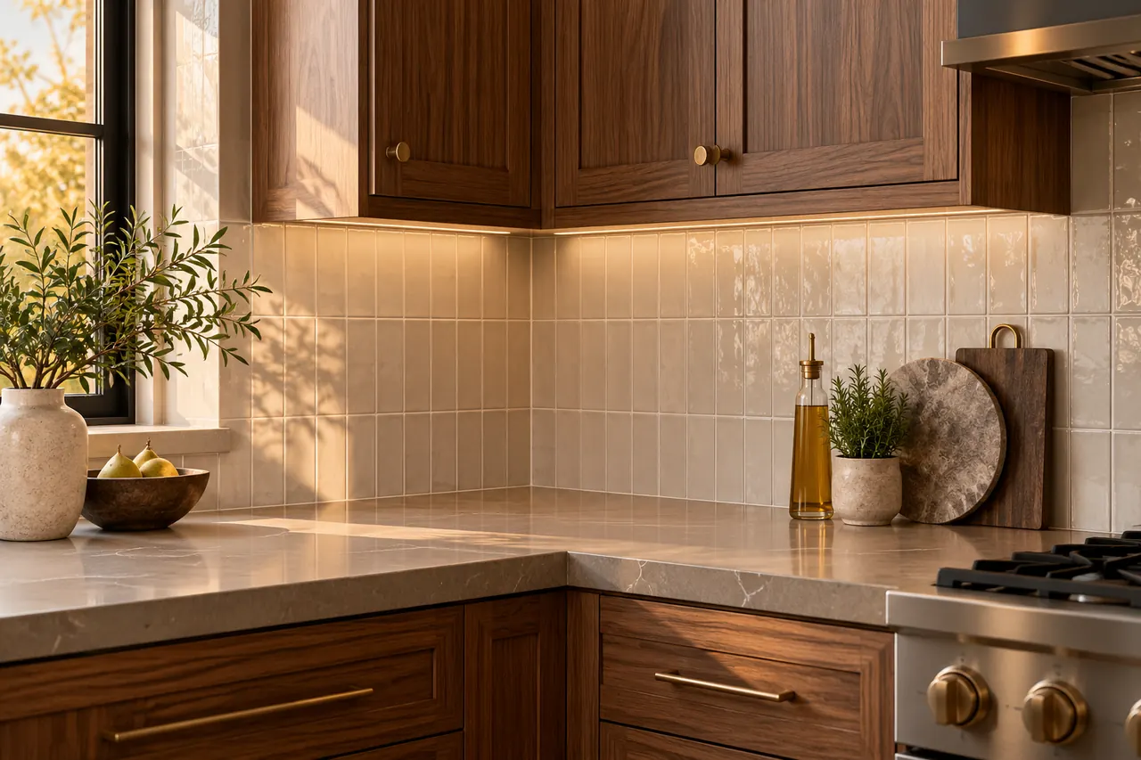 backsplash installation concept · Plano