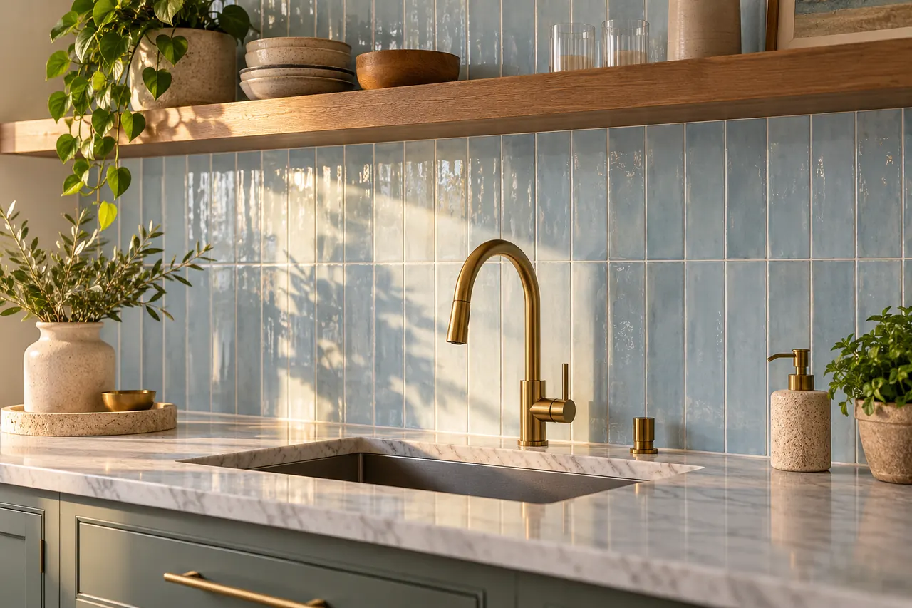 backsplash installation concept · Plano
