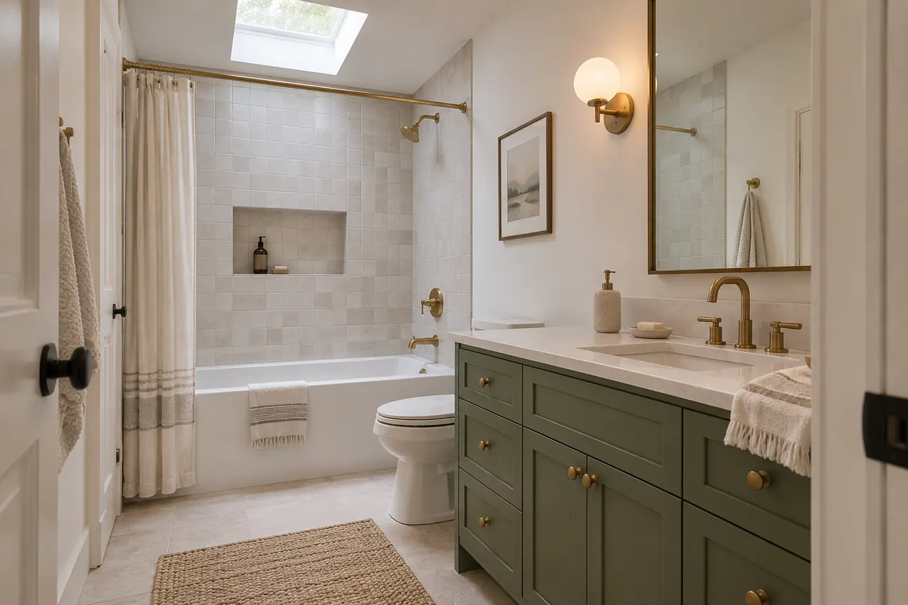 bathroom remodeling concept · Red Oak