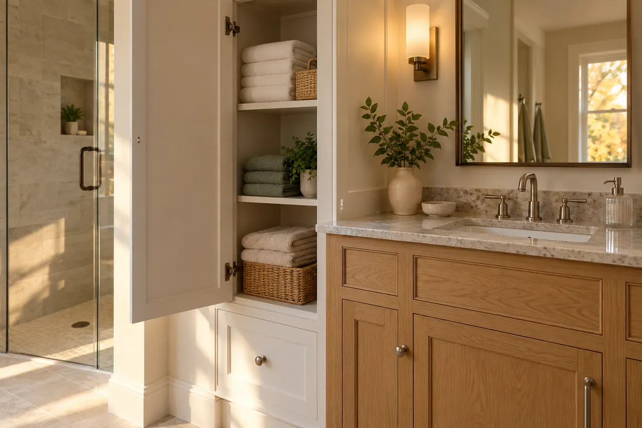 bathroom remodeling concept · Red Oak