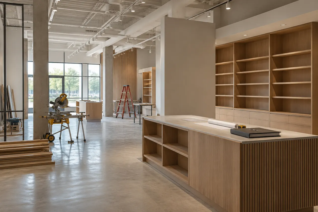 commercial construction concept · Red Oak