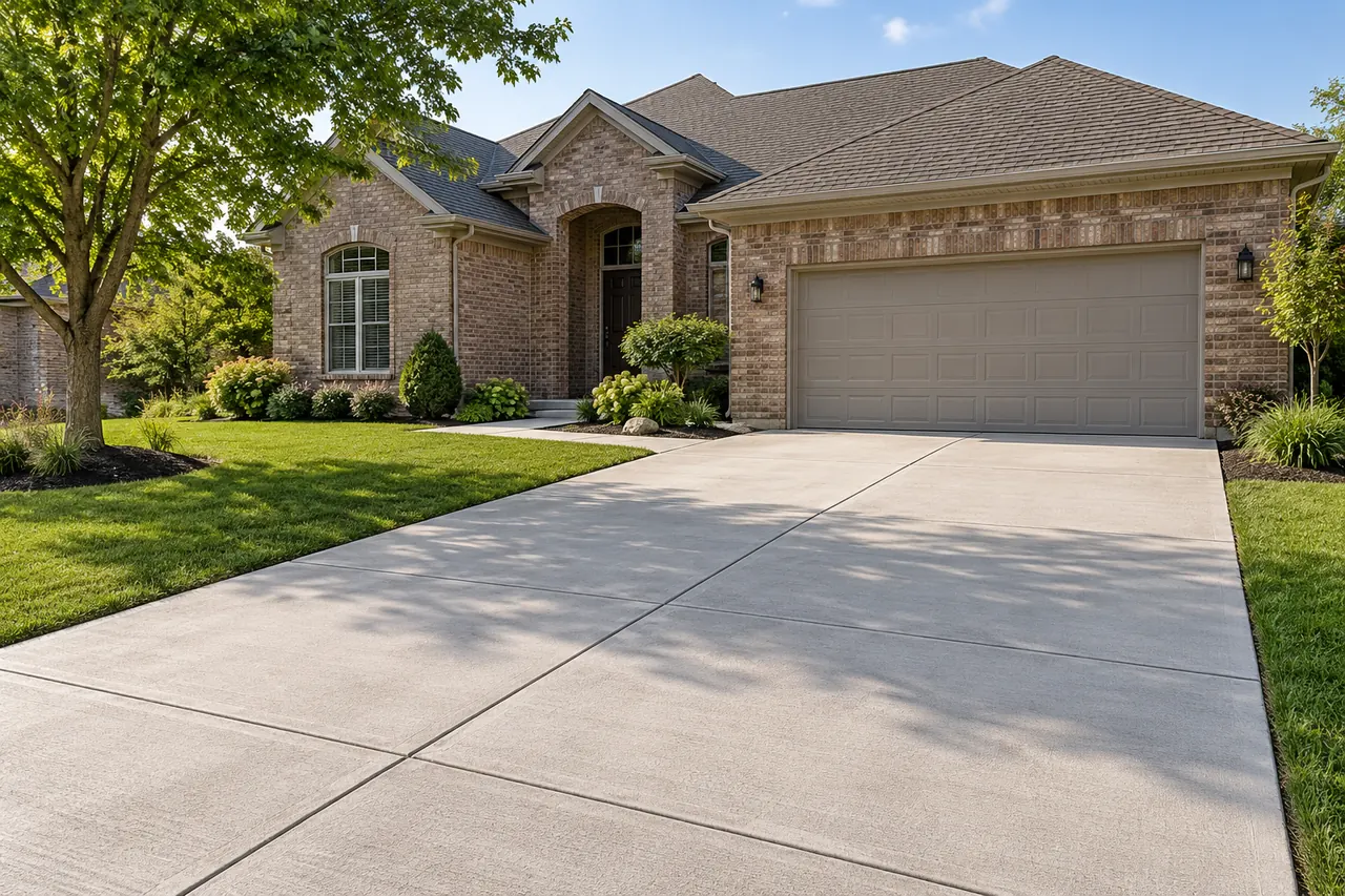 concrete driveways concept · Red Oak