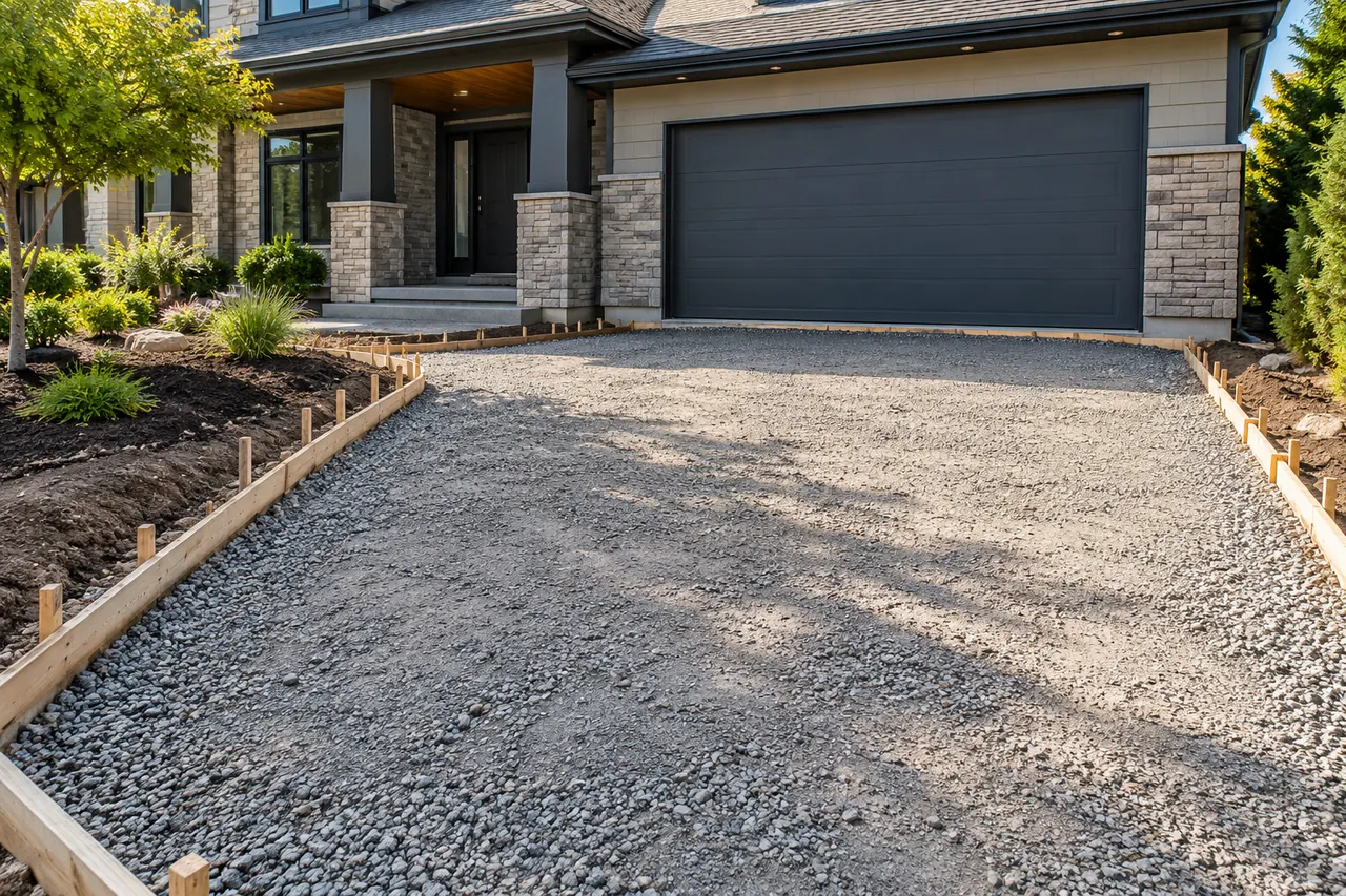 concrete driveways concept · Red Oak