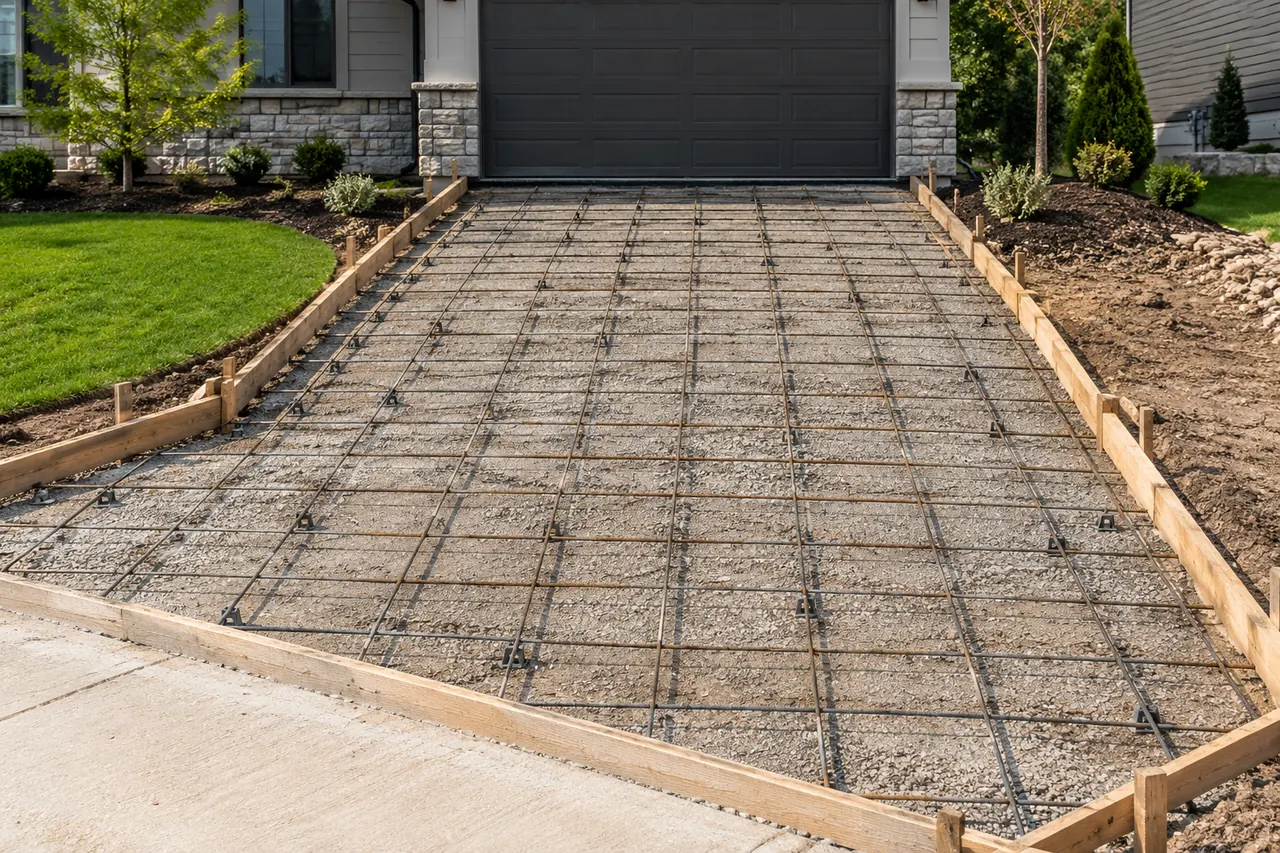 concrete driveways concept · Red Oak