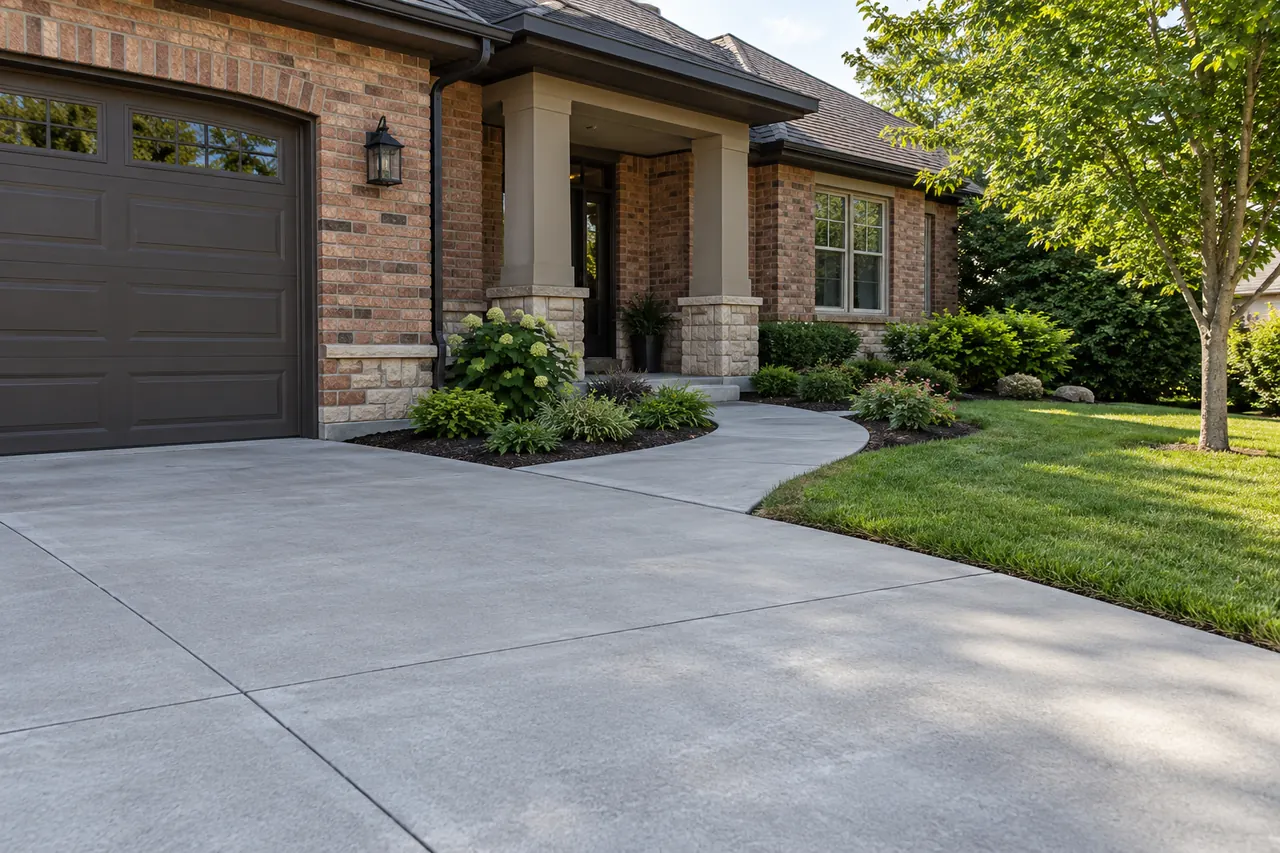 concrete driveways concept · Red Oak