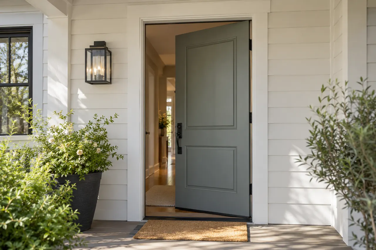 door installation concept · Red Oak