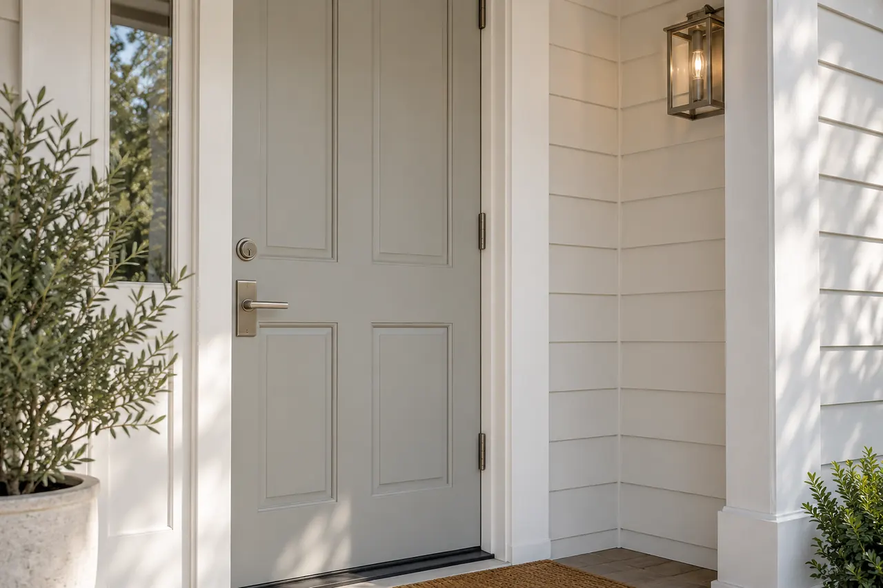 door installation concept · Red Oak