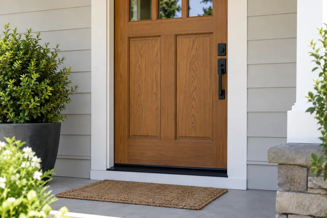 door installation concept · Red Oak