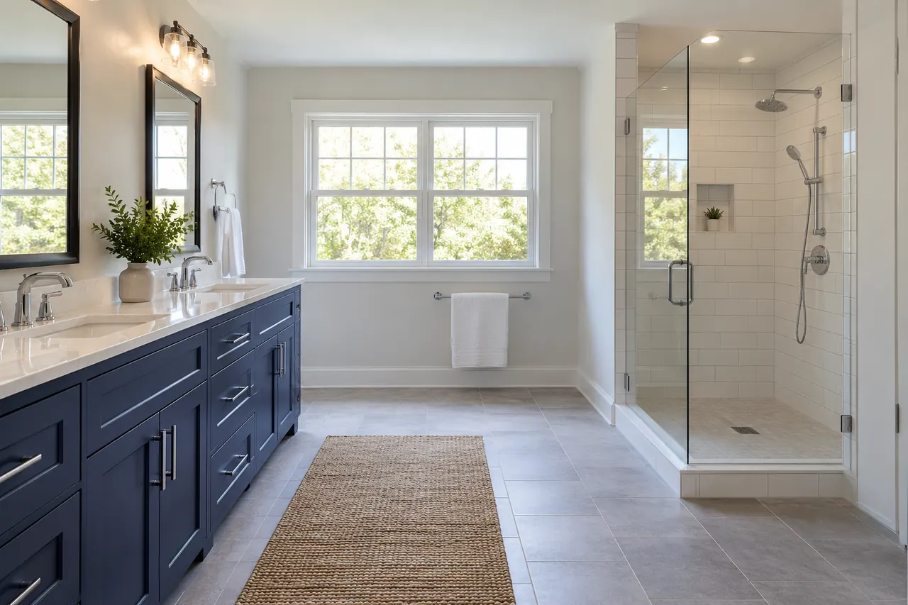 shower remodeling concept · Red Oak
